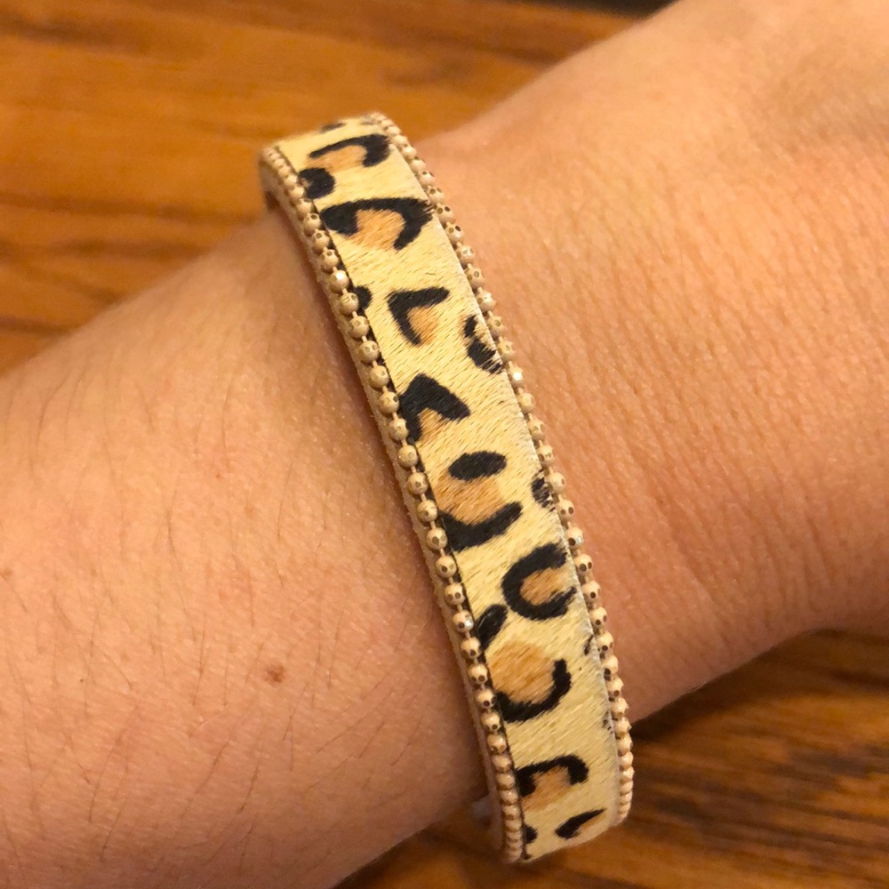 Faux Fur Leopard Bracelet